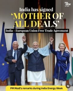 India, EU Seal ‘Mother of All FTAs’: 96% Trade to Go Tariff-Free; Small Cars and Dairy Stay Protected